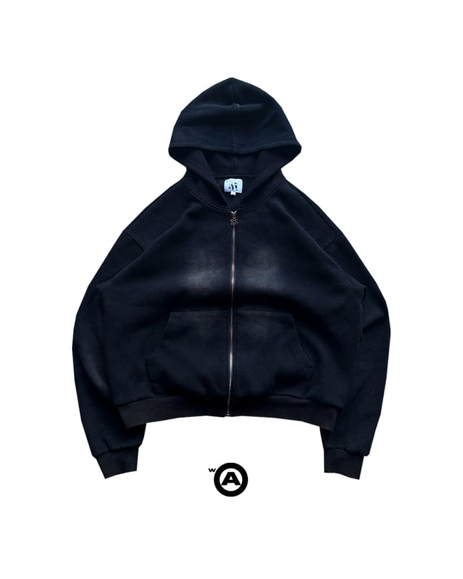 THERMAL ZIPUP (WASHED OBSIDIAN) | WithoutAdore